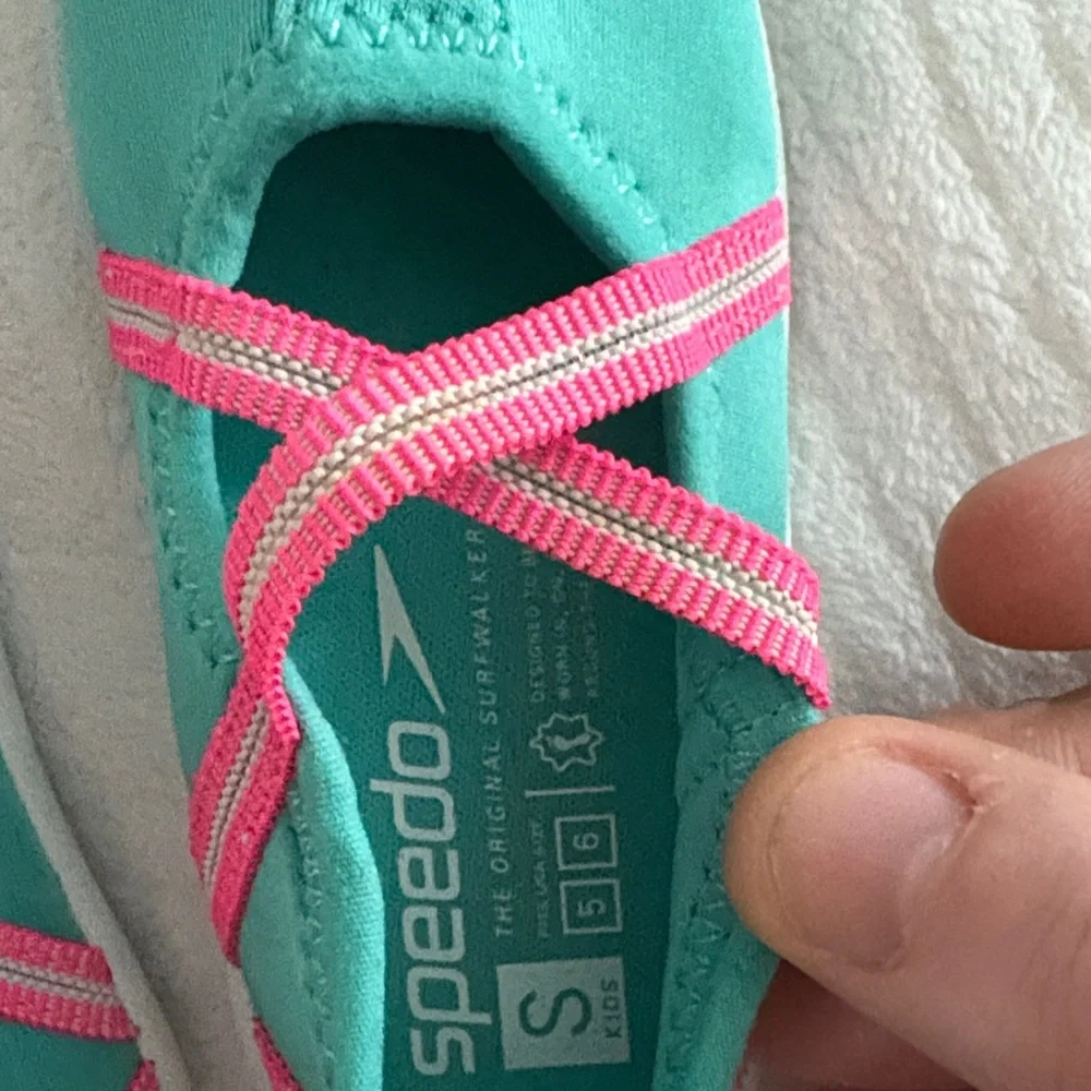 Speedo Kids Aqua and Pink Water Shoes